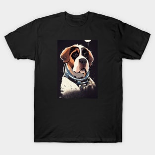 Astronaut St-Bernard portrait T-Shirt